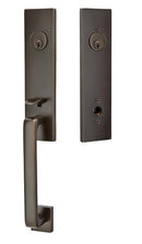 Emtek Davos Brass Tubular Entry set with Astoria Glass Knob