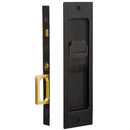 Emtek Sandcast Bronze Rustic Modern Rectangular Pocket Door Mortise Locks