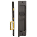 Emtek Sandcast Bronze Rustic Modern Rectangular Pocket Door Mortise Locks