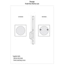 Emtek Square Pocket Door Mortise Lock