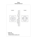 Emtek Square Pocket Door Mortise Lock