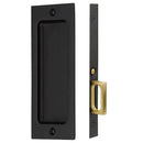 Emtek Sandcast Bronze Rustic Modern Rectangular Pocket Door Mortise Locks