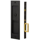 Emtek Sandcast Bronze Rustic Modern Rectangular Pocket Door Mortise Locks