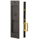 Emtek Sandcast Bronze Rustic Modern Rectangular Pocket Door Mortise Locks