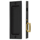 Emtek Sandcast Bronze Rustic Modern Rectangular Pocket Door Mortise Locks