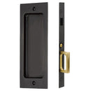 Emtek Sandcast Bronze Rustic Modern Rectangular Pocket Door Mortise Locks