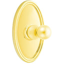 Emtek 2608 Traditional Brass Single Hook with Oval Rosette