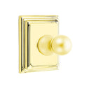 Emtek 2608 Traditional Brass Single Hook with Wilshire Rosette