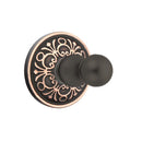 Emtek 2608 Traditional Brass Single Hook with Lancaster Rosette