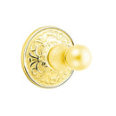 Emtek 2608 Traditional Brass Single Hook with Lancaster Rosette