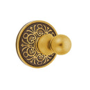 Emtek 2608 Traditional Brass Single Hook with Lancaster Rosette