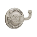 Emtek 2609 Traditional Brass Double Hook with Brass Rope Rosette