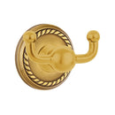 Emtek 2609 Traditional Brass Double Hook with Brass Rope Rosette