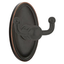 Emtek 2609 Traditional Brass Double Hook with Brass Oval Rosette