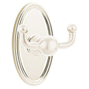 Emtek 2609 Traditional Brass Double Hook with Brass Oval Rosette