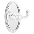 Emtek 2609 Traditional Brass Double Hook with Brass Oval Rosette