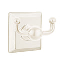 Emtek 2609 Traditional Brass Double Hook with Brass Quincy Rosette
