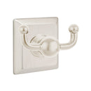 Emtek 2609 Traditional Brass Double Hook with Brass Quincy Rosette