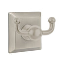 Emtek 2609 Traditional Brass Double Hook with Brass Quincy Rosette