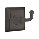 Emtek 2609 Traditional Brass Double Hook with Brass Quincy Rosette