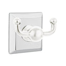 Emtek 2609 Traditional Brass Double Hook with Brass Quincy Rosette