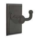 Emtek 2609 Traditional Brass Double Hook with Brass Rectangular Rosette