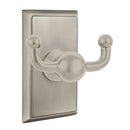 Emtek 2609 Traditional Brass Double Hook with Brass Rectangular Rosette