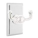Emtek 2609 Traditional Brass Double Hook with Brass Rectangular Rosette
