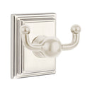 Emtek 2609 Traditional Brass Double Hook with Brass Wilshire Rosette