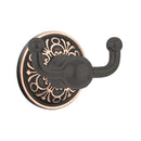 Emtek 2609 Traditional Brass Double Hook with Lancaster Rosette