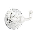 Emtek 2609 Traditional Brass Double Hook with Lancaster Rosette