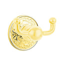 Emtek 2609 Traditional Brass Double Hook with Lancaster Rosette