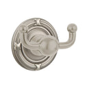 Emtek 2609 Traditional Brass Double Hook with Brass Ribbon & Read Rosette