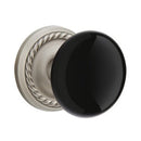 Emtek Brass Rosette Ebony Knob Concealed Screws With Rope Rosette