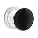 Emtek Brass Rosette Ebony Knob With Rope Rosette