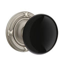 Emtek Brass Rosette Ebony Knob With Ribbon & Reed Rosette