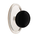 Emtek Brass Rosette Ebony Knob Concealed Screws With Oval Rosette