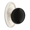 Emtek Brass Rosette Ebony Knob With Oval Rosette