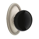 Emtek Brass Rosette Ebony Knob Concealed Screws With Oval Rosette