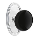 Emtek Brass Rosette Ebony Knob Concealed Screws With Oval Rosette