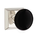 Emtek Brass Rosette Ebony Knob Concealed Screws With Quincy Rosette