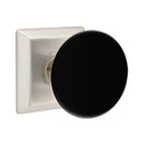 Emtek Brass Rosette Ebony Knob With Quincy Rosette