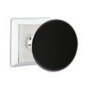 Emtek Brass Rosette Ebony Knob Concealed Screws With Quincy Rosette