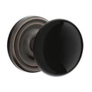 Emtek Brass Rosette Ebony Knob With Regular Rosette