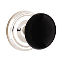 Emtek Brass Rosette Ebony Knob Concealed Screws With Regular Rosette