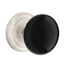Emtek Brass Rosette Ebony Knob Concealed Screws With Regular Rosette