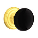 Emtek Brass Rosette Ebony Knob Concealed Screws With Regular Rosette