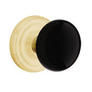 Emtek Brass Rosette Ebony Knob With Regular Rosette