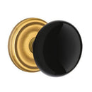 Emtek Brass Rosette Ebony Knob Concealed Screws With Regular Rosette