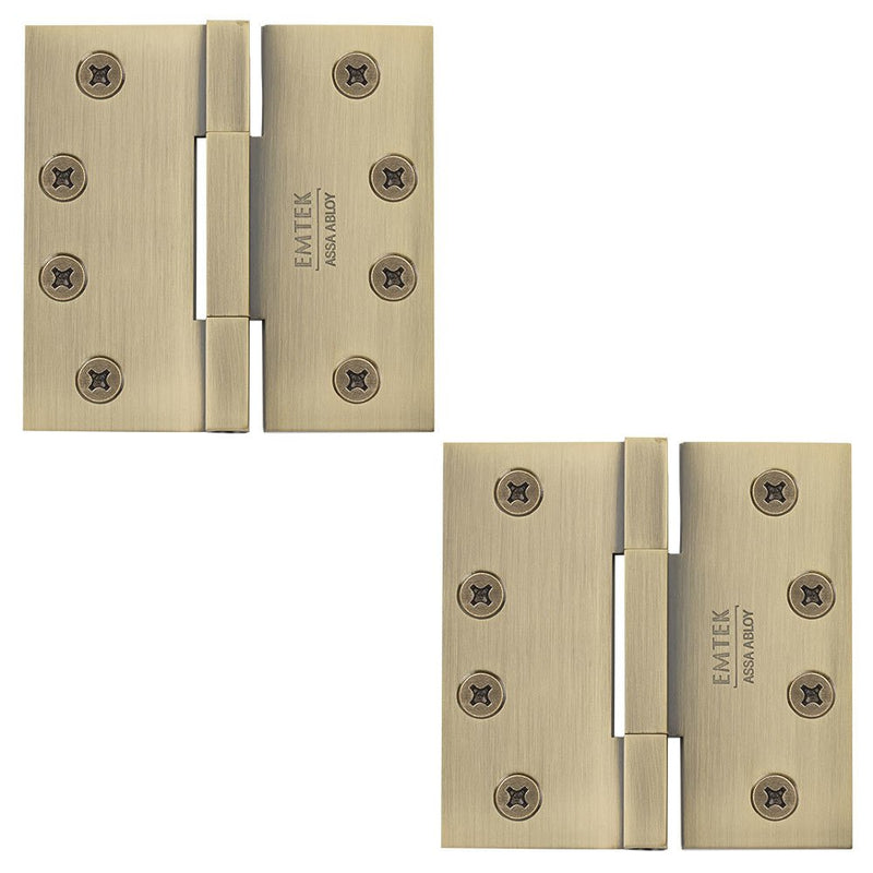 Emtek 96314 Brass, Square Barrel, Heavy Duty Hinge